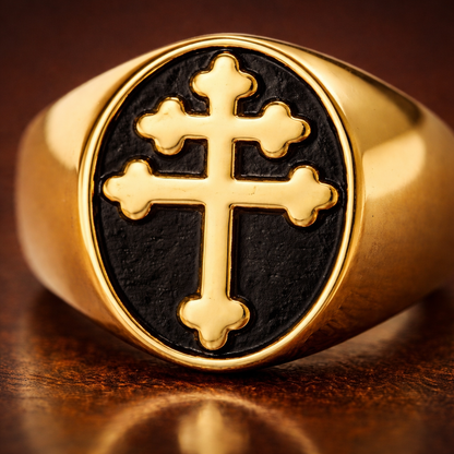 Bague Croix de Jérusalem | Symbole de Foi et de Force ✞
