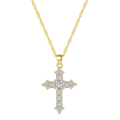 Collier Croix Divine Dorée – Symbole de Foi et d’Élégance ✞