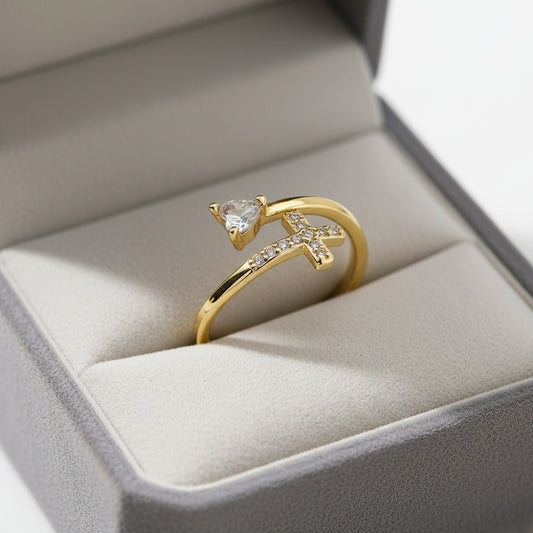 Bague Croix Lumière – Foi & Élégance ✞