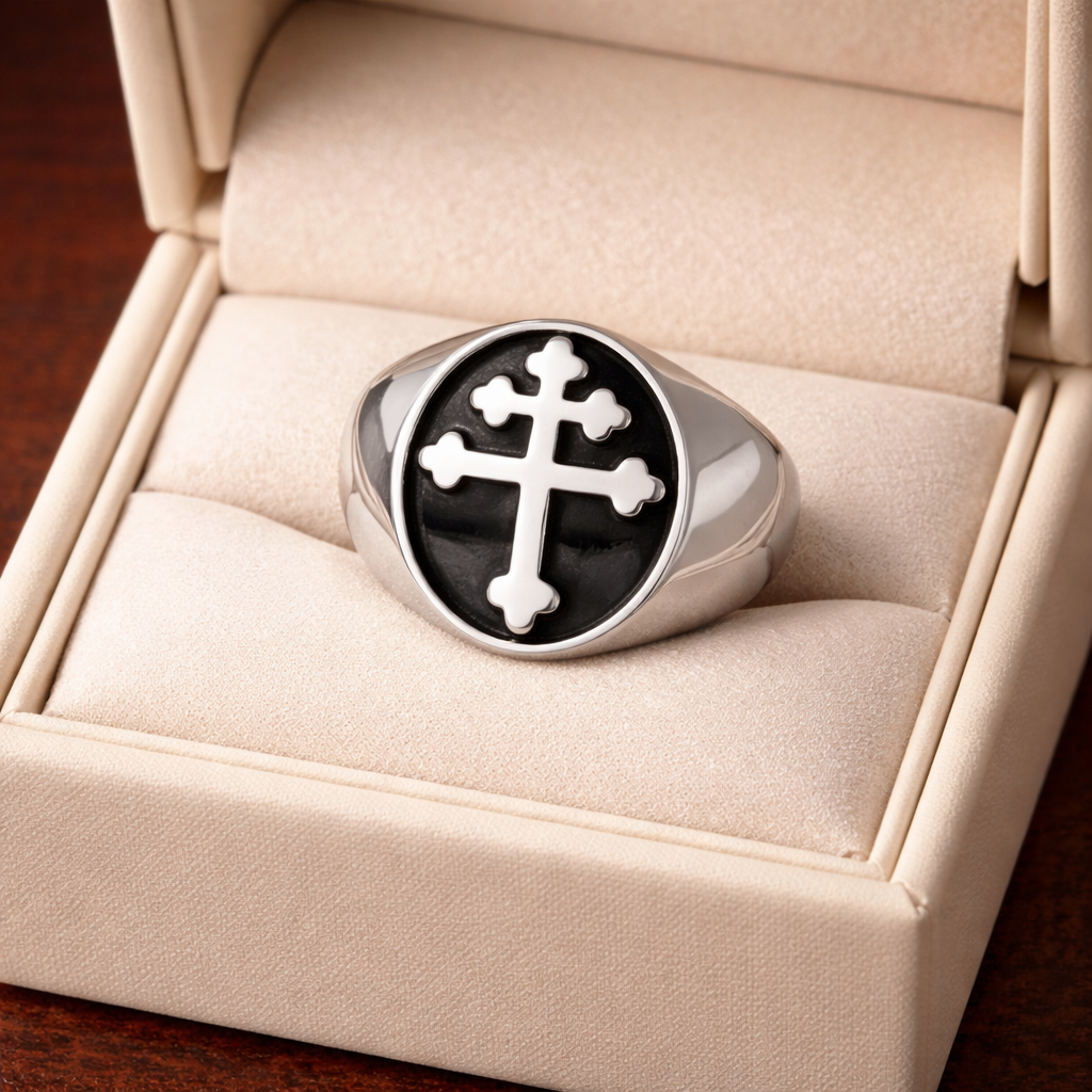 Bague Croix de Jérusalem | Symbole de Foi et de Force ✞