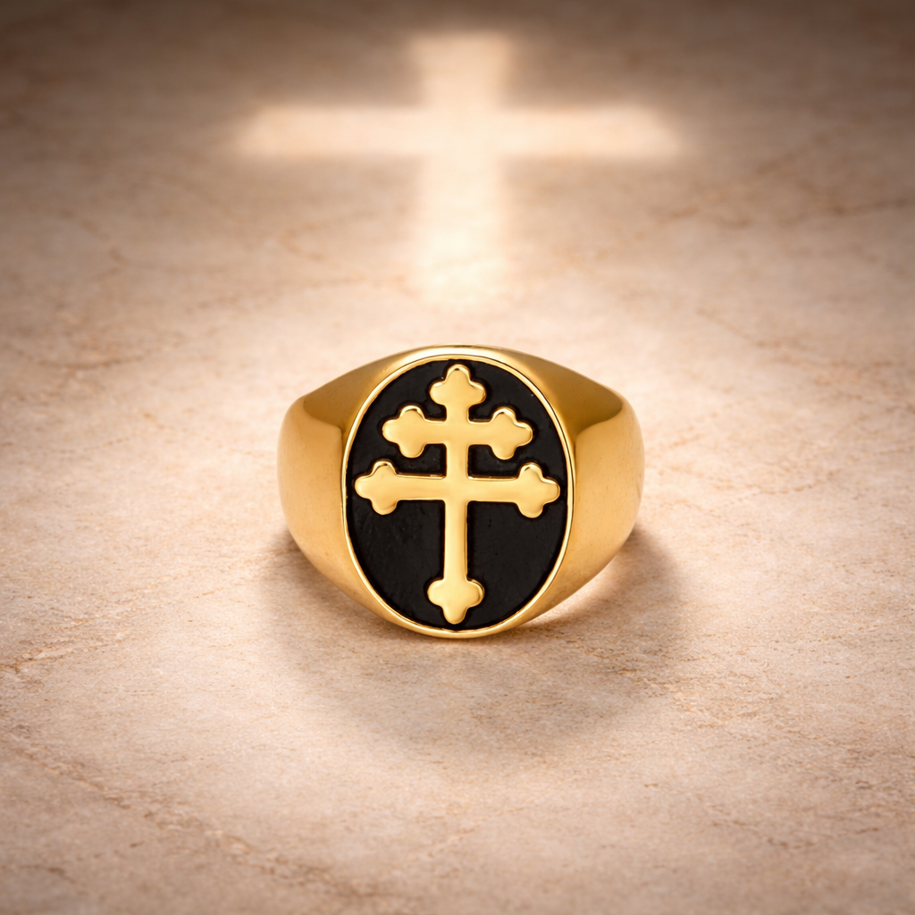 Bague Croix de Jérusalem | Symbole de Foi et de Force ✞