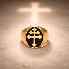 Bague Croix de Jérusalem | Symbole de Foi et de Force ✞