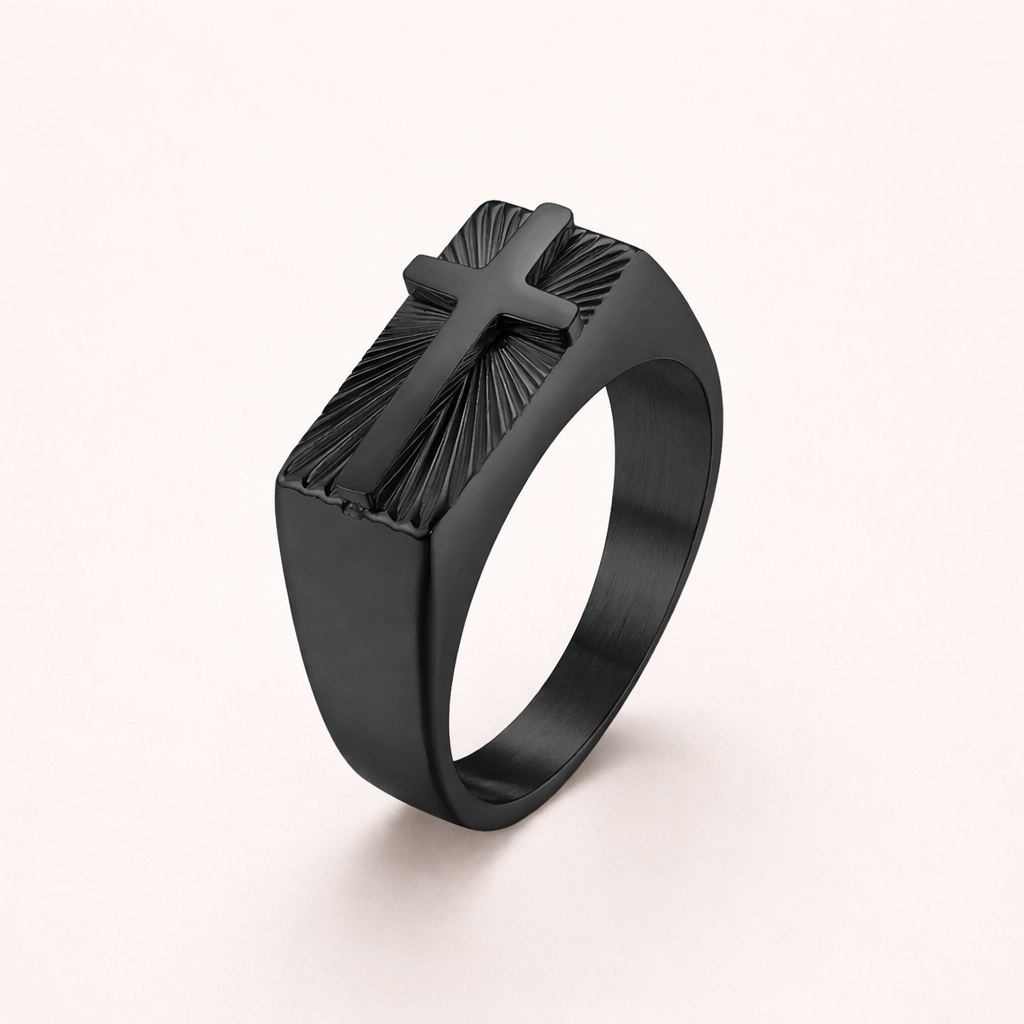 Bague Croix Rayonnante | Symbole de Foi et de Force ✞