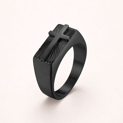 Bague Croix Rayonnante | Symbole de Foi et de Force ✞