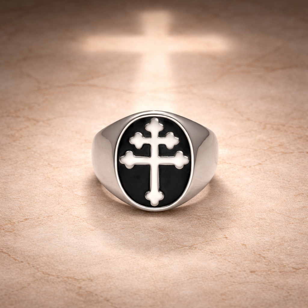 Bague Croix de Jérusalem | Symbole de Foi et de Force ✞