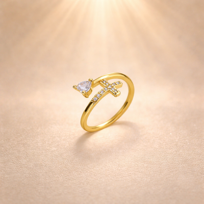 Bague Croix Lumière – Foi & Élégance ✞