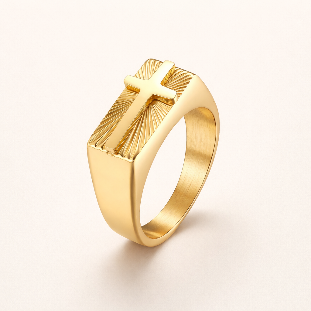 Bague Croix Rayonnante | Symbole de Foi et de Force ✞
