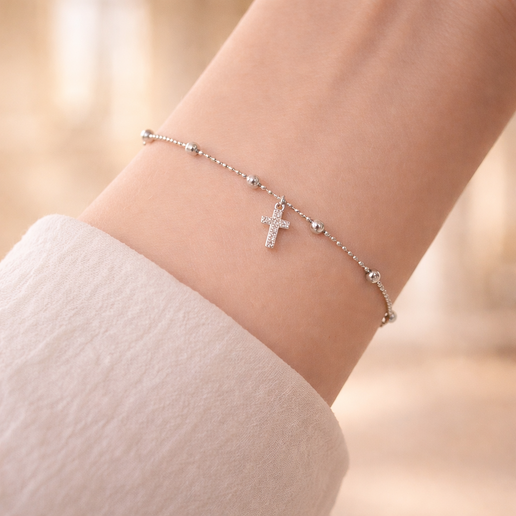 Bracelet Croix Élégance-Foi & Lumière ✞