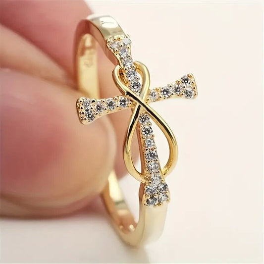 Bague Croix Infini – Foi Éternelle ✞